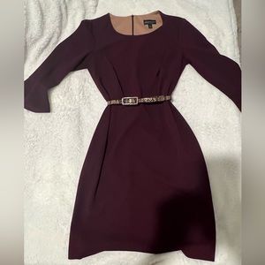 Connected Apparel - dark plum dress